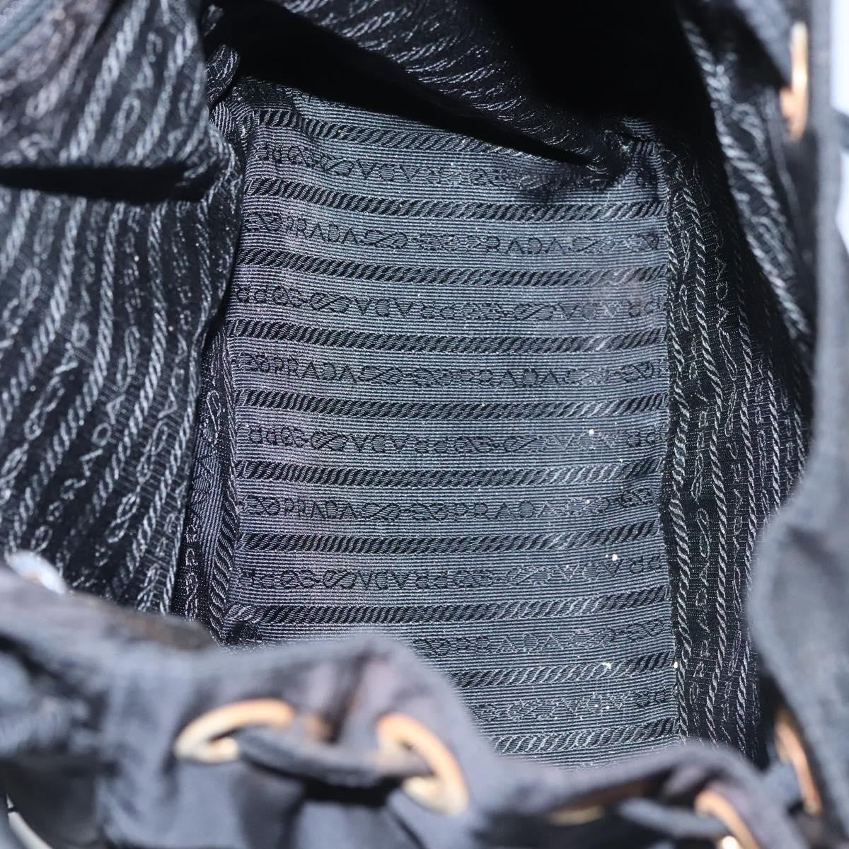 Prada Flap Drawstring Backpack Tessuto Black Nylon Backpack Bag (Authentic Pre-Loved)