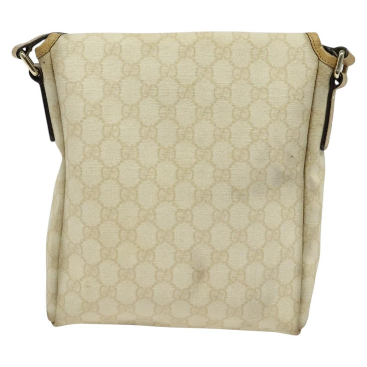 Gucci Flap Messenger Gg Coated Canvas Beige Pvc Shoulder Bag Bag (Authentic Pre-Loved)