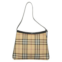 Burberry Shoulder Bag Nova Check Canvas Beige Pvc Bag (Pre-Loved)