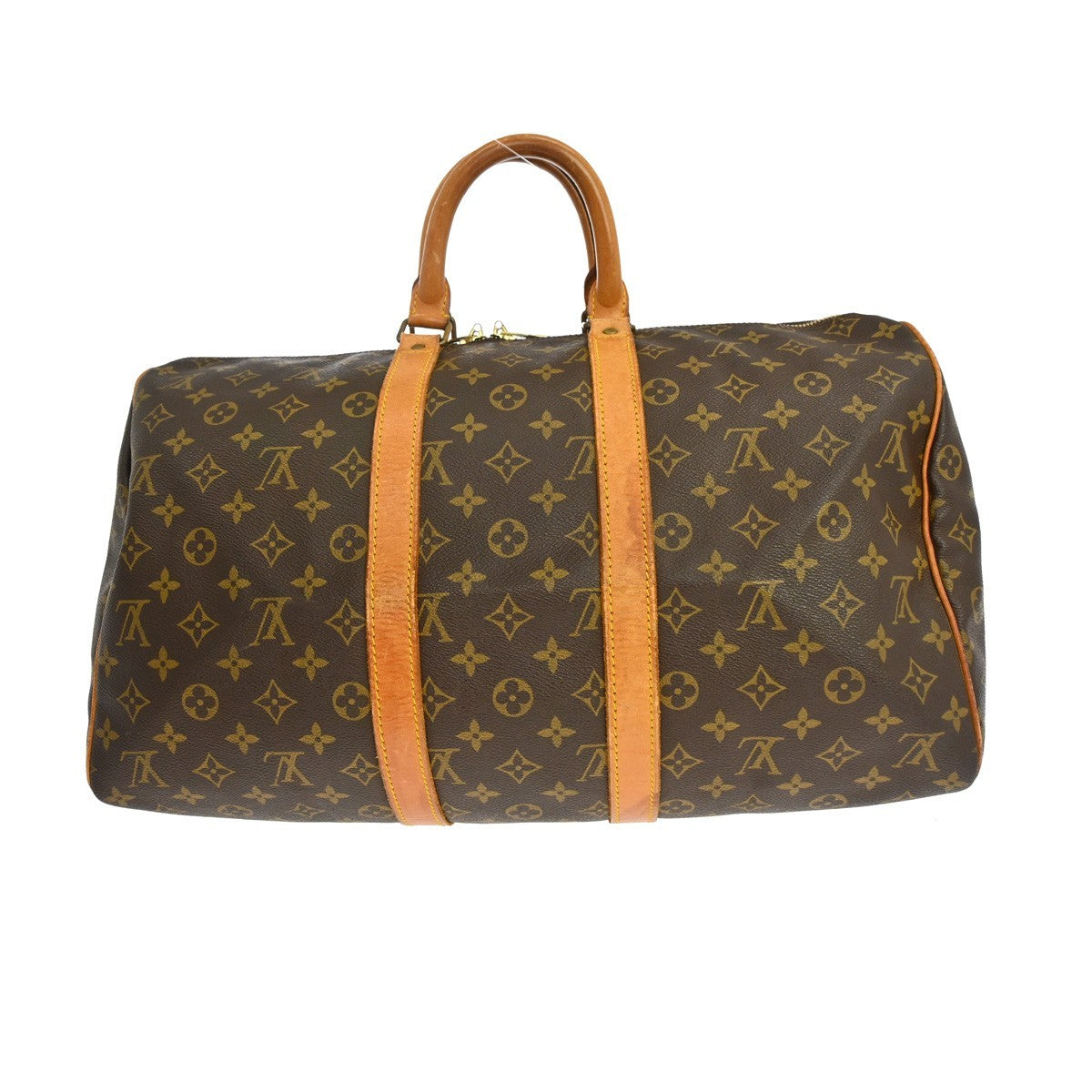 Louis Vuitton Keepall Bag Monogram Canvas Brown Canvas Travel Bag Bag (Authentic Pre-Loved)