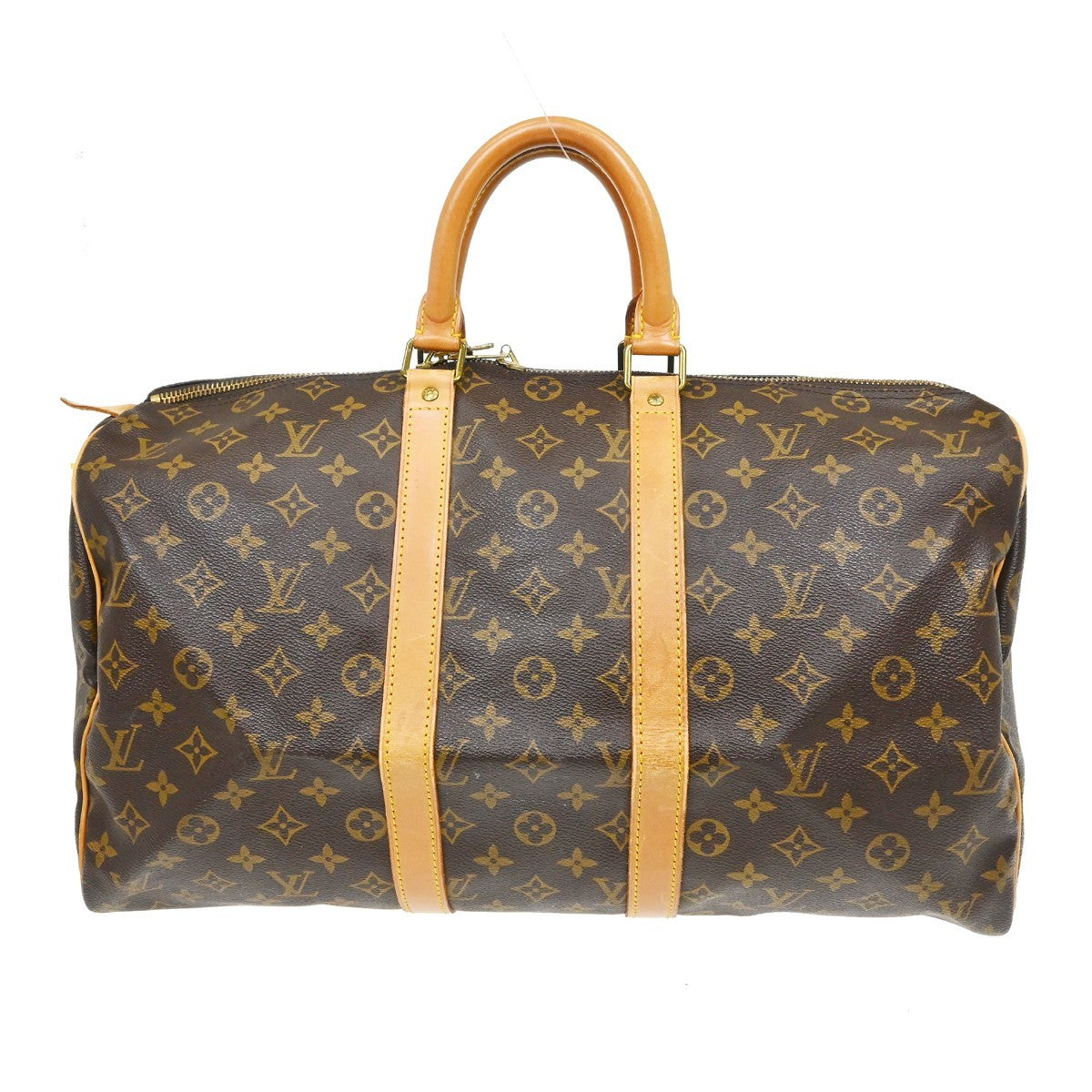Louis Vuitton Keepall Bag Monogram Canvas Brown Canvas Travel Bag Bag (Pre-Loved)