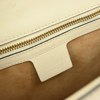 Gucci Sylvie Shoulder Bag Leather White Leather Shoulder Bag Bag (Authentic Pre-Loved)