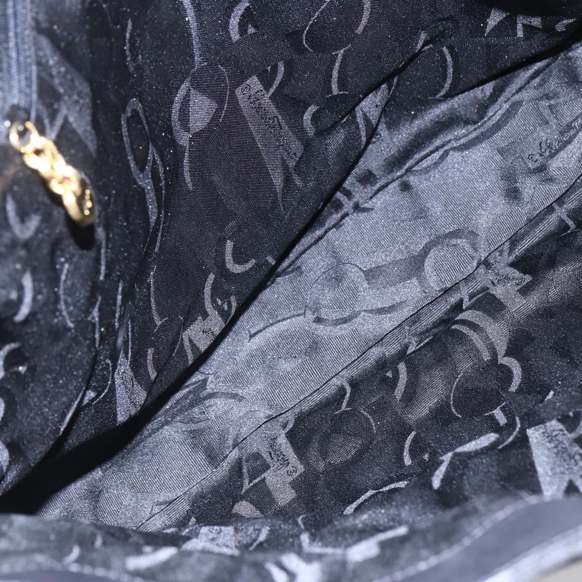 Salvatore Ferragamo Vala Tote Canvas Black Canvas Tote Bag Bag (Pre-Loved)