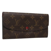Louis Vuitton Emilie Wallet Monogram Canvas Red Canvas Wallets Accessory (Pre-Loved)