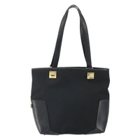 Salvatore Ferragamo Vintage Tote Bag Canvas Black Canvas Tote Bag Bag (Pre-Loved)