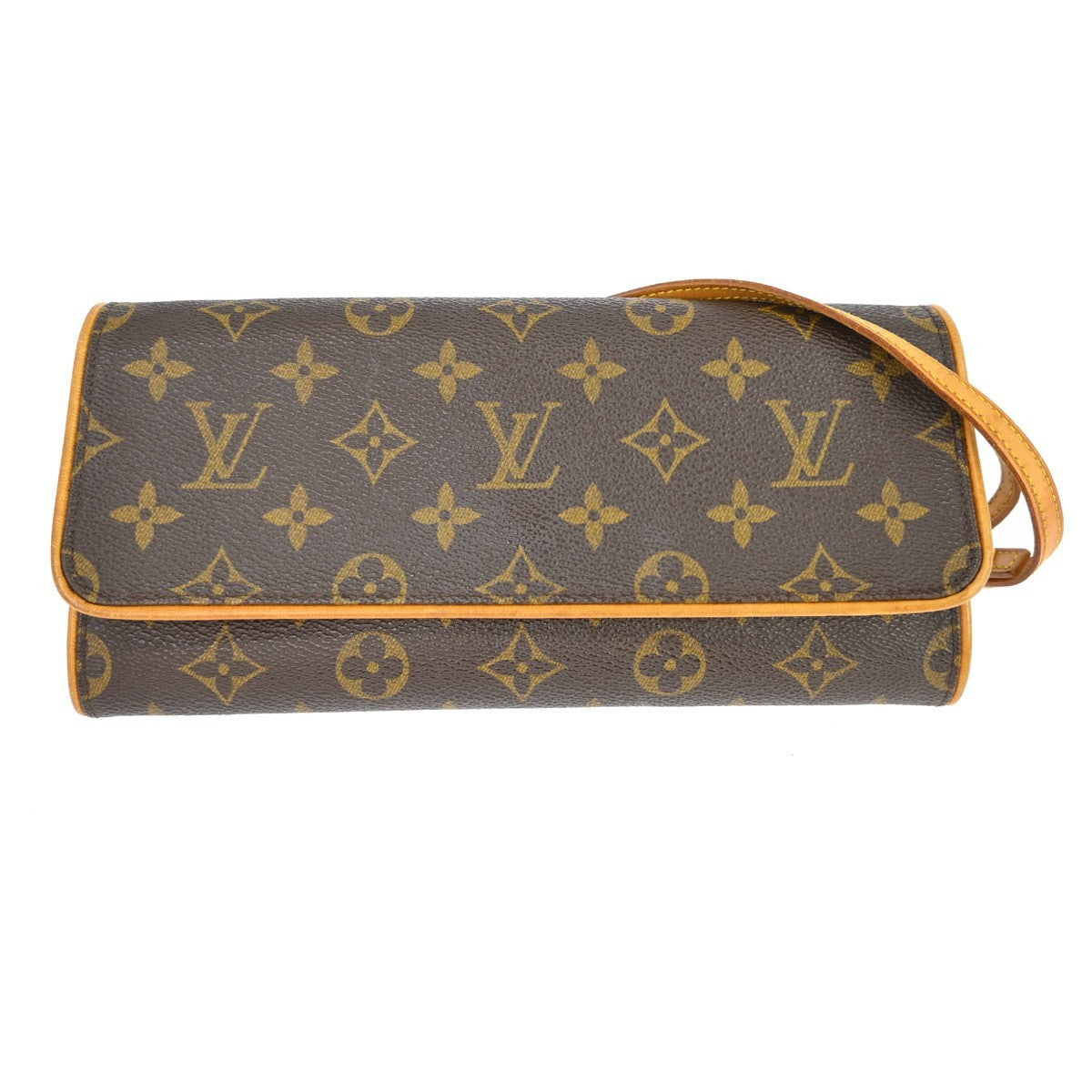 Louis Vuitton Twin Handbag Monogram Canvas Brown Canvas Clutche & Pouche Bag (Authentic Pre-Loved)