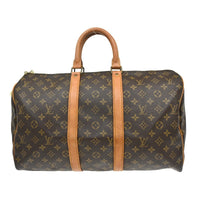 Louis Vuitton Keepall Bag Monogram Canvas Brown Canvas Travel Bag Bag (Pre-Loved)