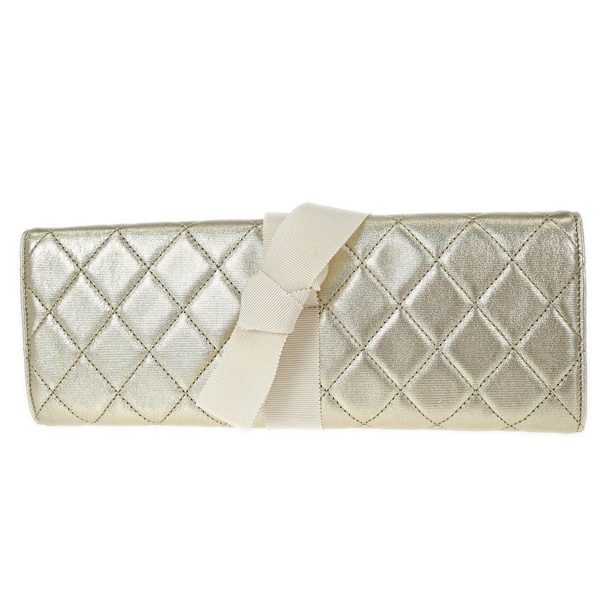 Chanel Reissue 2.55 Clutch Leather Gold Leather Clutche & Pouche Bag (Authentic Pre-Loved)
