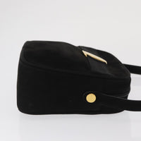 Salvatore Ferragamo Vala Clutch Bag Suede Black Suede Clutche & Pouche Bag (Authentic Pre-Loved)