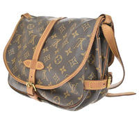Louis Vuitton Saumur Handbag Monogram Canvas Brown Canvas Shoulder Bag Bag (Authentic Pre-Loved)