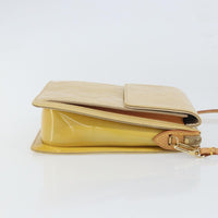 Louis Vuitton Mott Handbag Monogram Vernis Beige Patent_Leather Clutche & Pouche Bag (Pre-Loved)