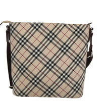 Burberry Nova Check Shoulder Bag Canvas Beige Canvas Shoulder Bag Bag (Pre-Loved)