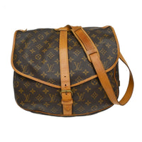 Louis Vuitton Saumur Handbag Monogram Canvas Brown Canvas Shoulder Bag Bag (Authentic Pre-Loved)