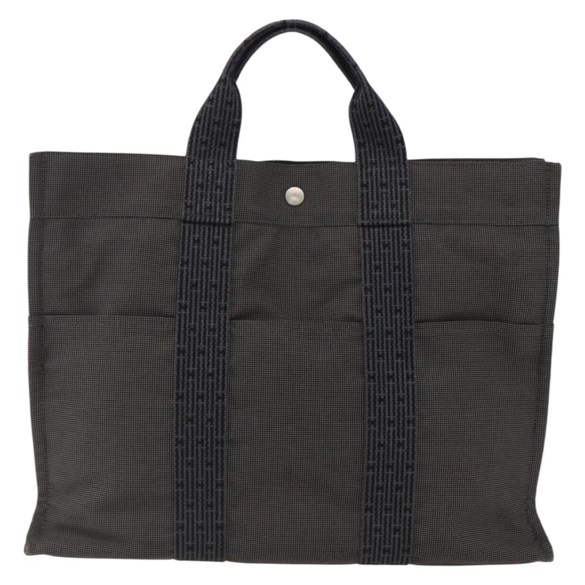 Hermes Fourre-Tout Herline Canvas Gray Canvas Tote Bag Bag (Pre-Loved)
