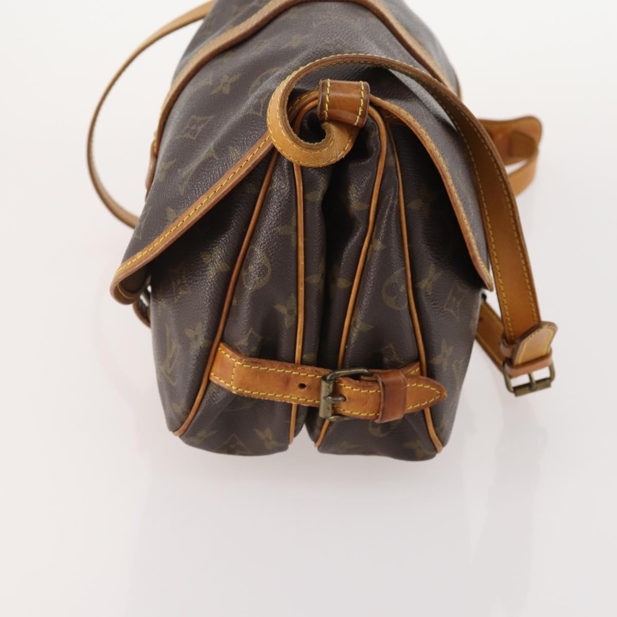 Louis Vuitton Saumur Handbag Monogram Canvas Brown Canvas Shoulder Bag Bag (Authentic Pre-Loved)