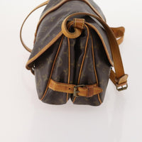 Louis Vuitton Saumur Handbag Monogram Canvas Brown Canvas Shoulder Bag Bag (Authentic Pre-Loved)