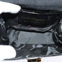 Salvatore Ferragamo Gancini Shoulder Bag Patent Leather Black Patent_Leather Shoulder Bag Bag (Authentic Pre-Loved)