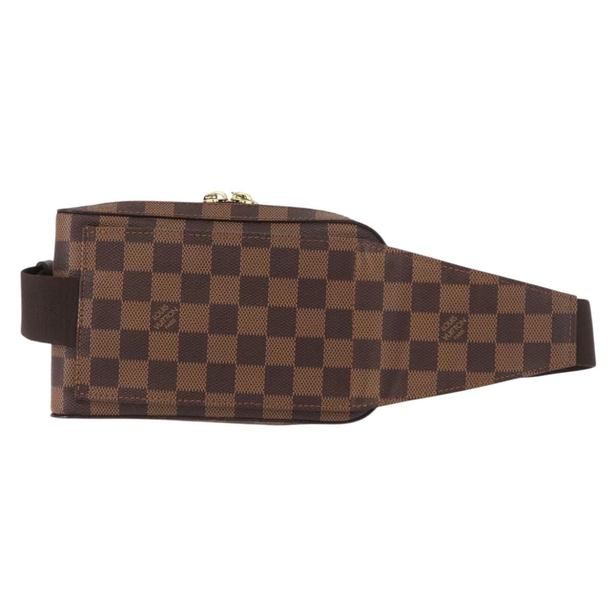 Louis Vuitton Geronimos Waist Bag Damier Brown Canvas Shoulder Bag Bag (Authentic Pre-Loved)