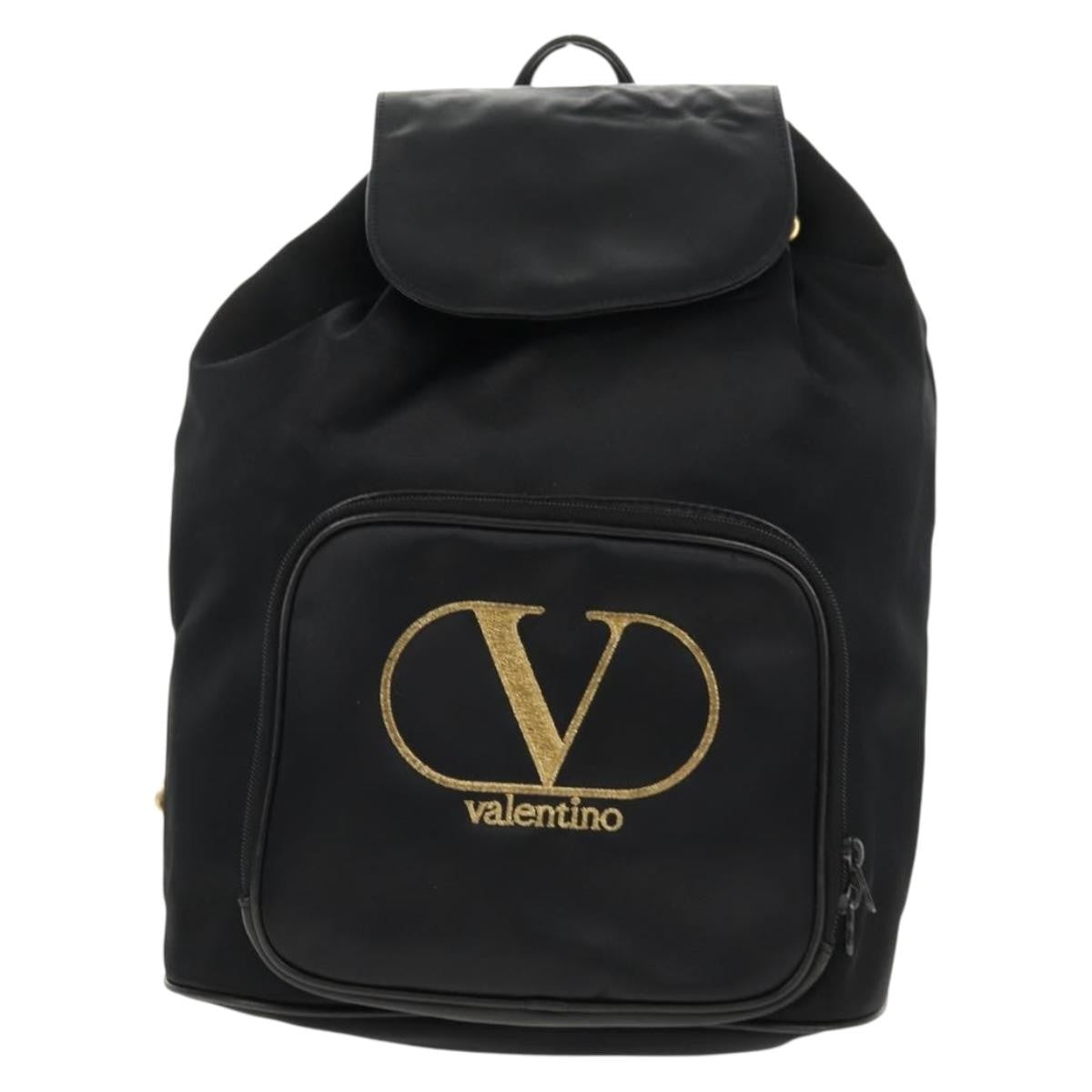 Valentino Garavani Backpack Nylon Black Nylon Backpack Bag (Authentic Pre-Loved)