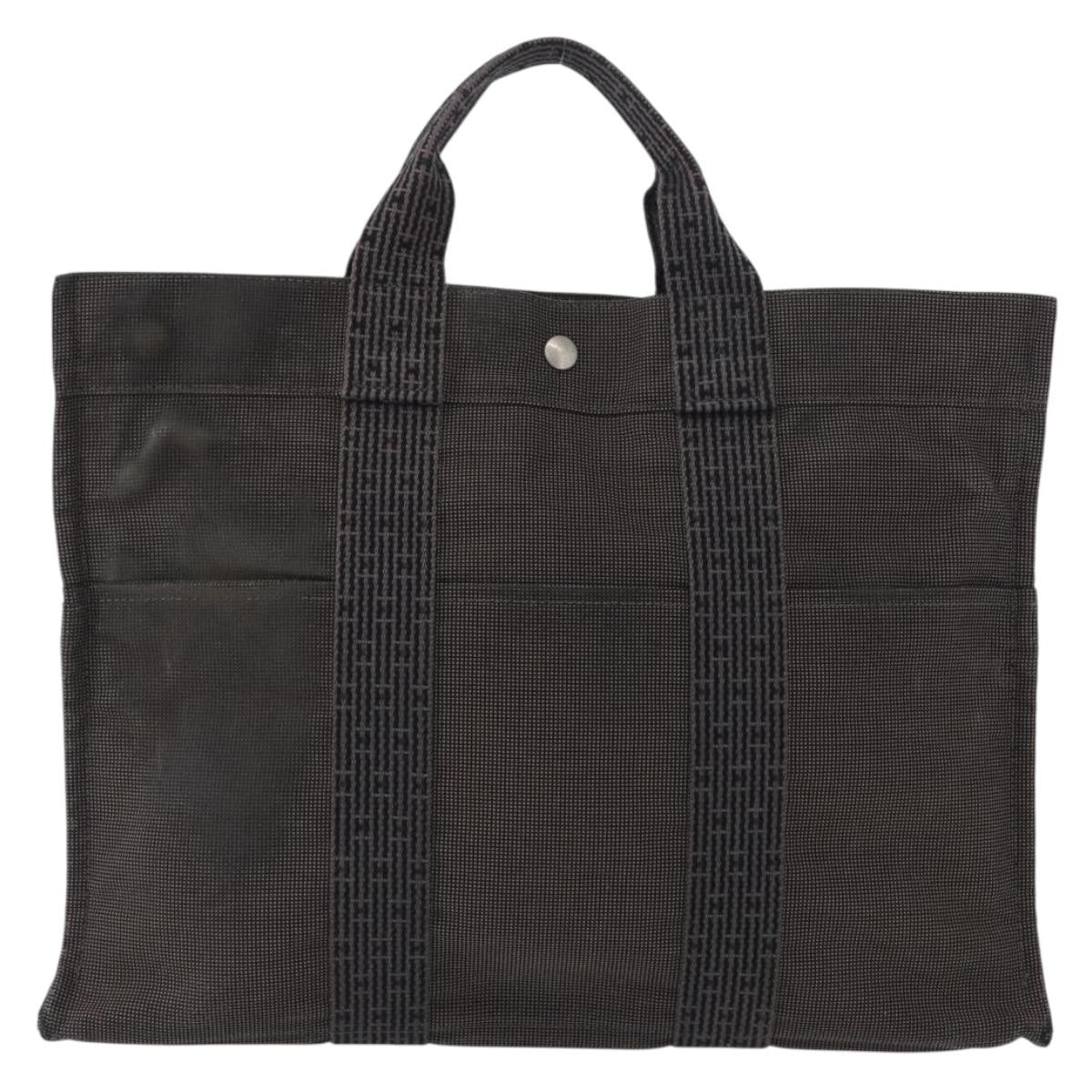 Hermes Fourre-Tout Herline Canvas Gray Canvas Tote Bag Bag (Authentic Pre-Loved)