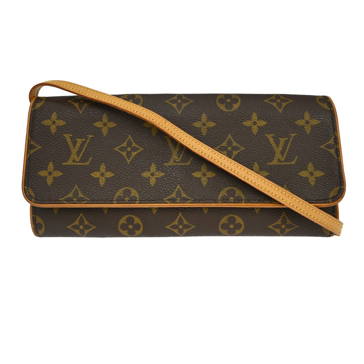 Louis Vuitton Twin Handbag Monogram Canvas Brown Canvas Clutche & Pouche Bag (Authentic Pre-Loved)