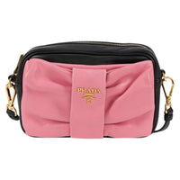 Prada Bow Camera Crossbody Bag Nappa Leather Black Leather Shoulder Bag Bag (Authentic Pre-Loved)