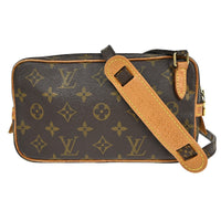 Louis Vuitton Pochette Marly Bandouliere Bag Monogram Canvas Brown Canvas Shoulder Bag Bag (Authentic Pre-Loved)