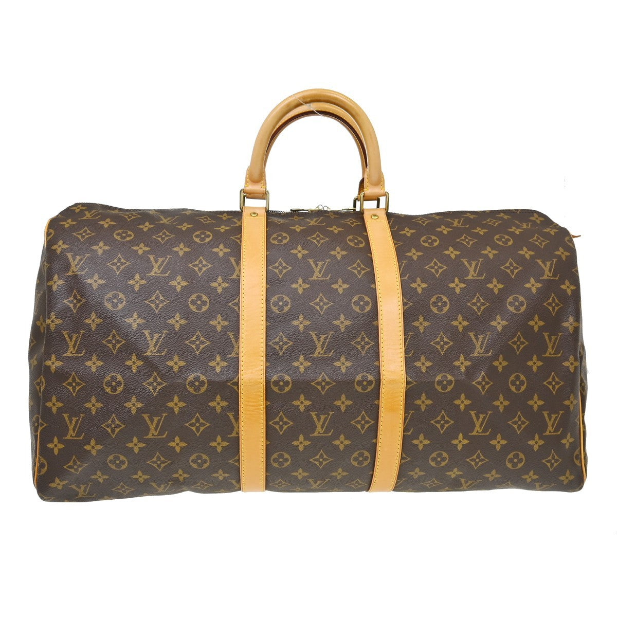 Louis Vuitton Keepall Bag Monogram Canvas Brown Canvas Travel Bag Bag (Authentic Pre-Loved)