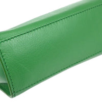 Celine Handbag Leather Green Leather Handbag (Authentic Pre-Loved)