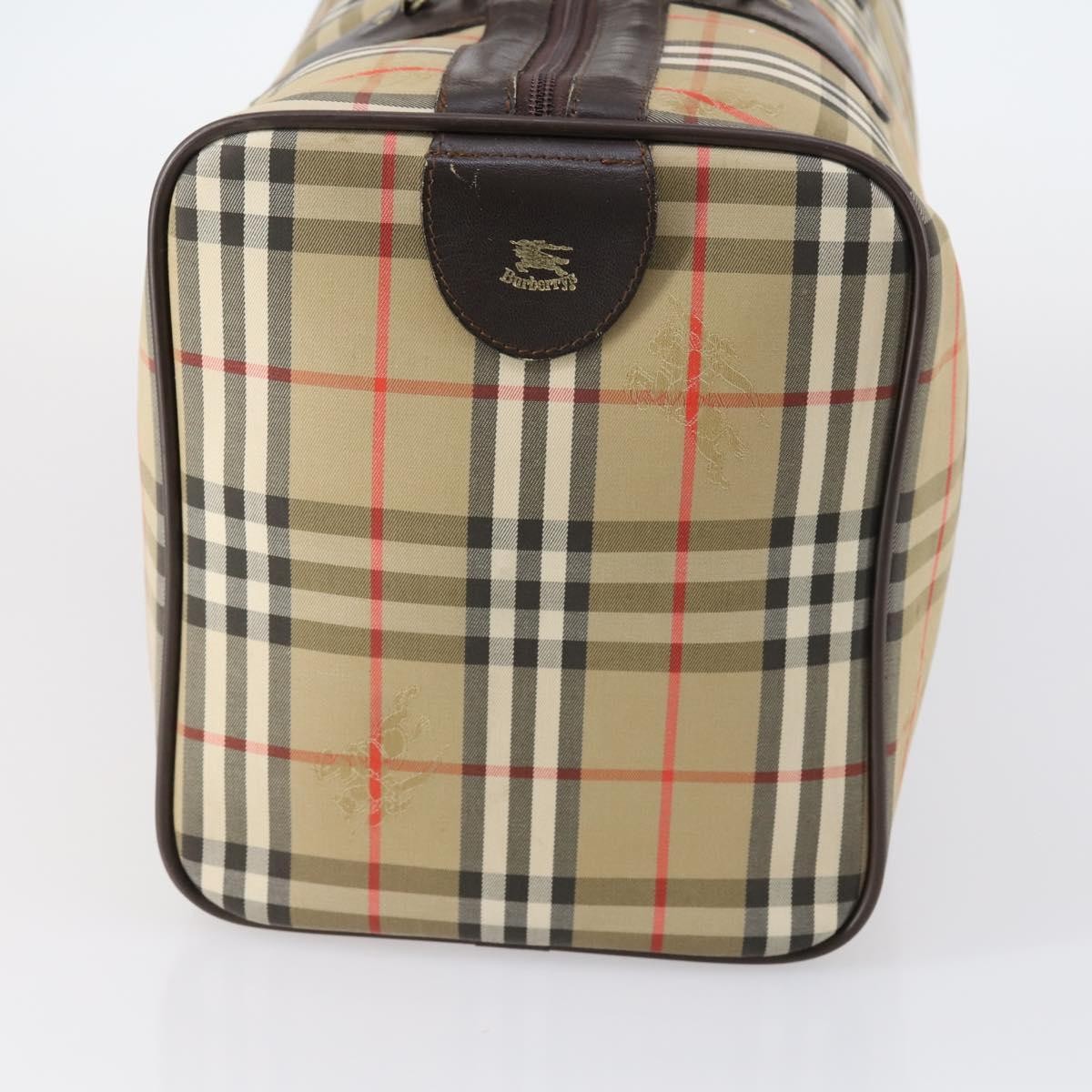 Burberry Vintage Duffle Bag Haymarket Canvas Beige Canvas Travel Bag Bag (Authentic Pre-Loved)