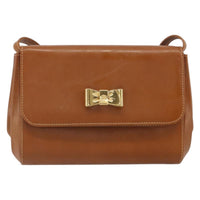 Gucci Vintage Shoulder Bag Leather Brown Leather Shoulder Bag Bag (Authentic Pre-Loved)