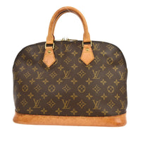 Louis Vuitton Alma Handbag Monogram Canvas Brown Canvas Handbag (Pre-Loved)