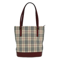 Burberry Nova Check Tote Canvas And Leather Beige Canvas Tote Bag Bag (Authentic Pre-Loved)