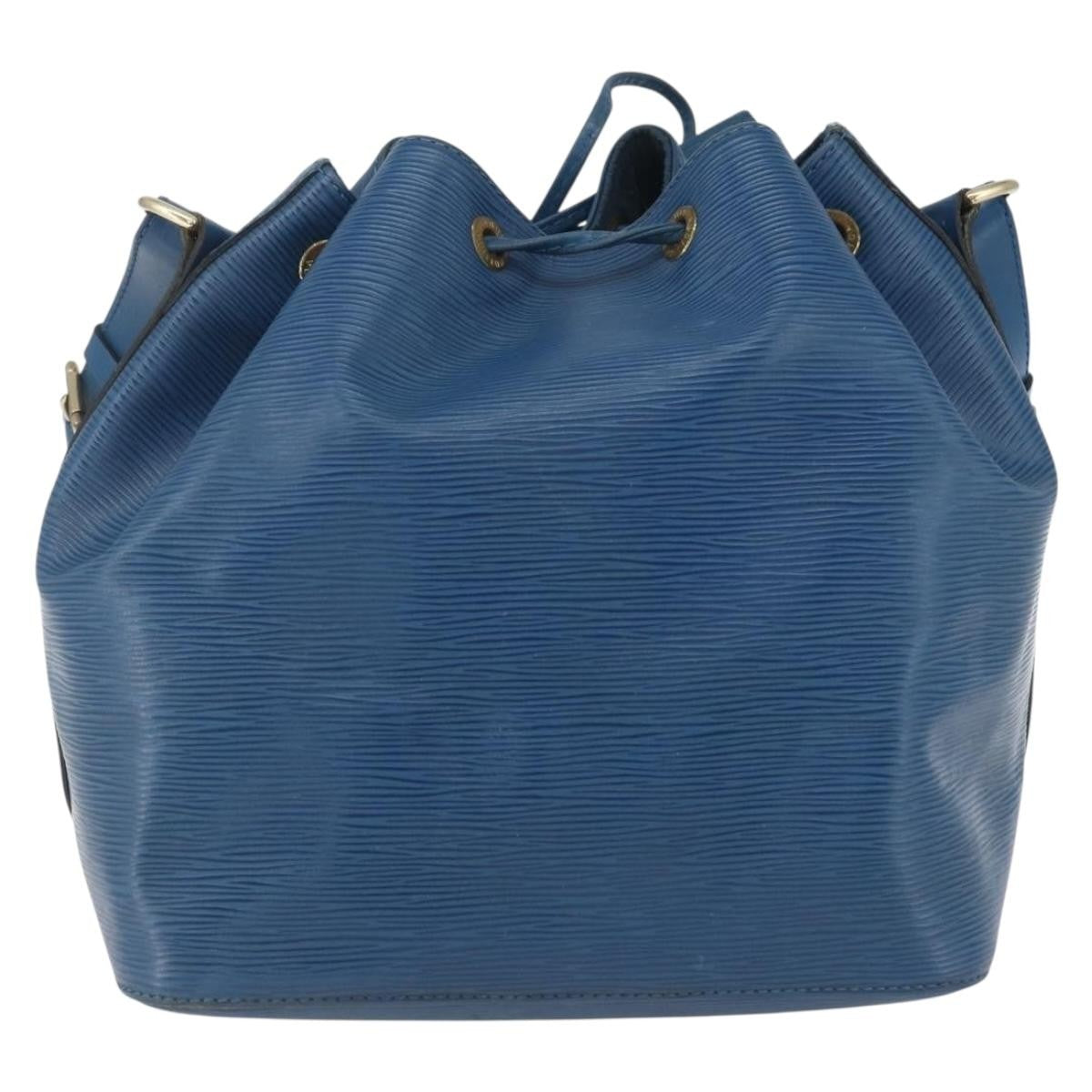Louis Vuitton Petit Noe Handbag Epi Leather Blue Leather Shoulder Bag Bag (Pre-Loved)
