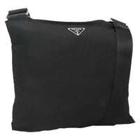 Prada Flat Messenger Bag Tessuto Black Nylon Shoulder Bag Bag (Authentic Pre-Loved)