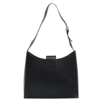 Salvatore Ferragamo Gancio Flap Hobo Leather Black Leather Shoulder Bag Bag (Authentic Pre-Loved)