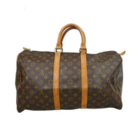 Louis Vuitton Keepall Bag Monogram Canvas Brown Canvas Travel Bag Bag (Pre-Loved)