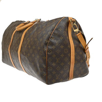 Louis Vuitton Keepall Bandouliere Bag Monogram Canvas Brown Canvas Travel Bag Bag (Pre-Loved)