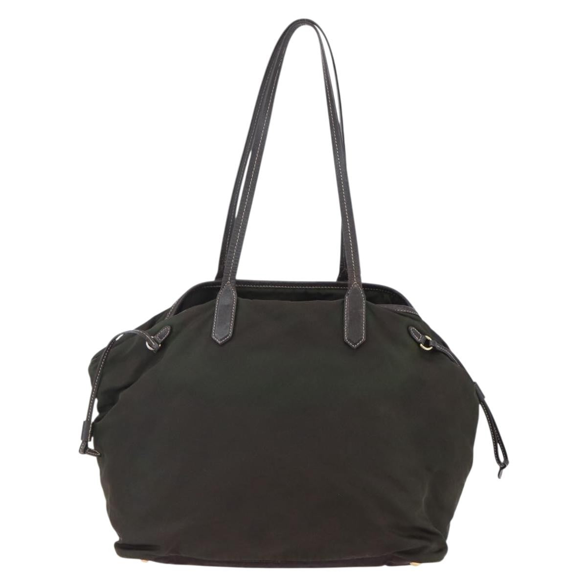 Prada Open Tote Tessuto Khaki Nylon Tote Bag Bag (Pre-Loved)