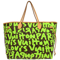 Louis Vuitton Neverfull Tote Limited Edition Monogram Graffiti Green Canvas Tote Bag Bag (Authentic Pre-Loved)