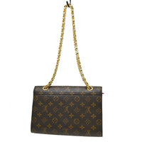 Louis Vuitton Louis Vuitton Victoire Handbag Monogram Canvas And Leather Brown Canvas Shoulder Bag Bag (Authentic Pre-Loved)