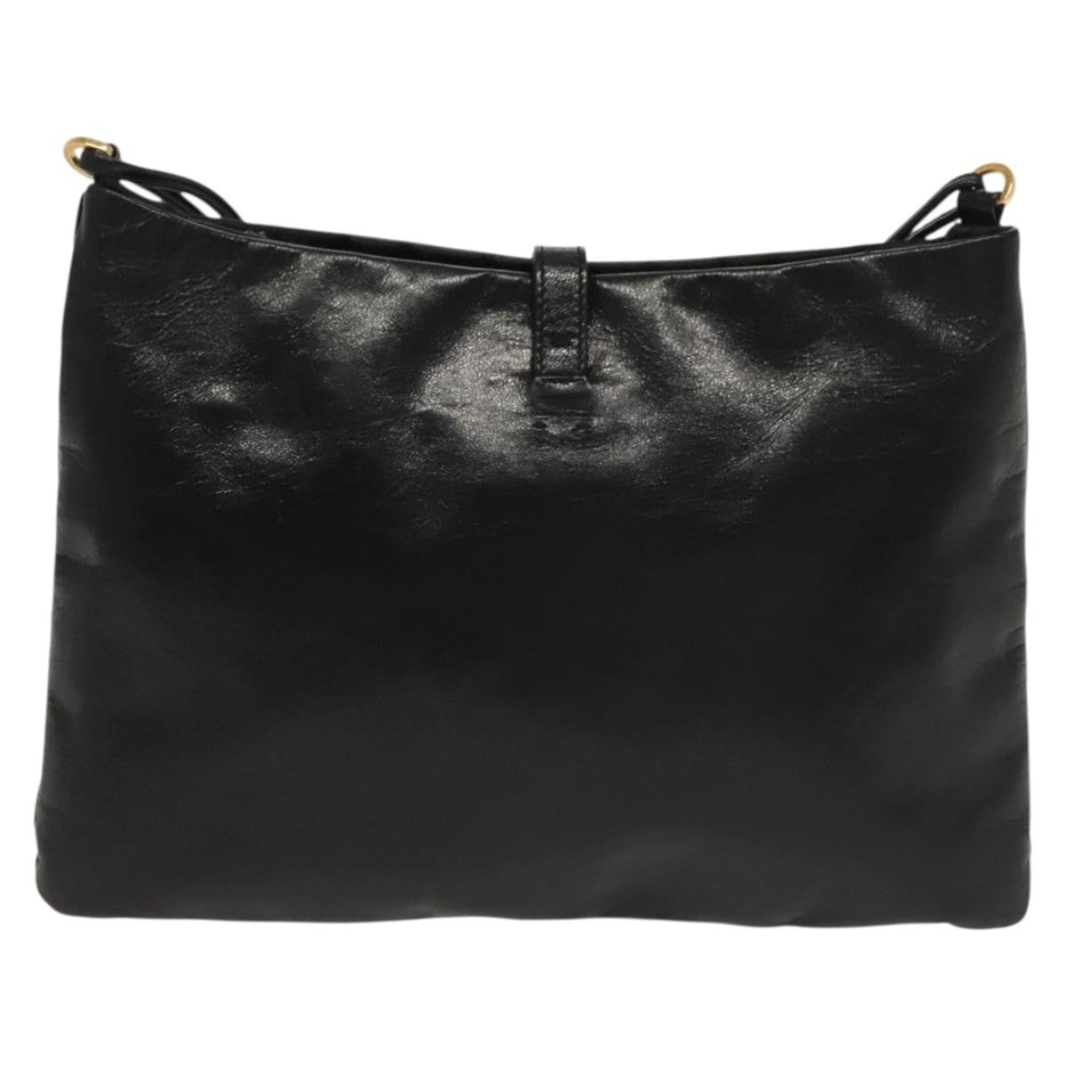 Prada Prada Bow Shoulder Bag Vernice Saffiano Leather Black Leather Bag (Pre-Loved)