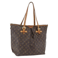 Louis Vuitton Palermo Handbag Monogram Canvas Brown Canvas Tote Bag Bag (Authentic Pre-Loved)