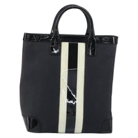 Gucci Vintage Tote Canvas Black Canvas Tote Bag Bag (Authentic Pre-Loved)