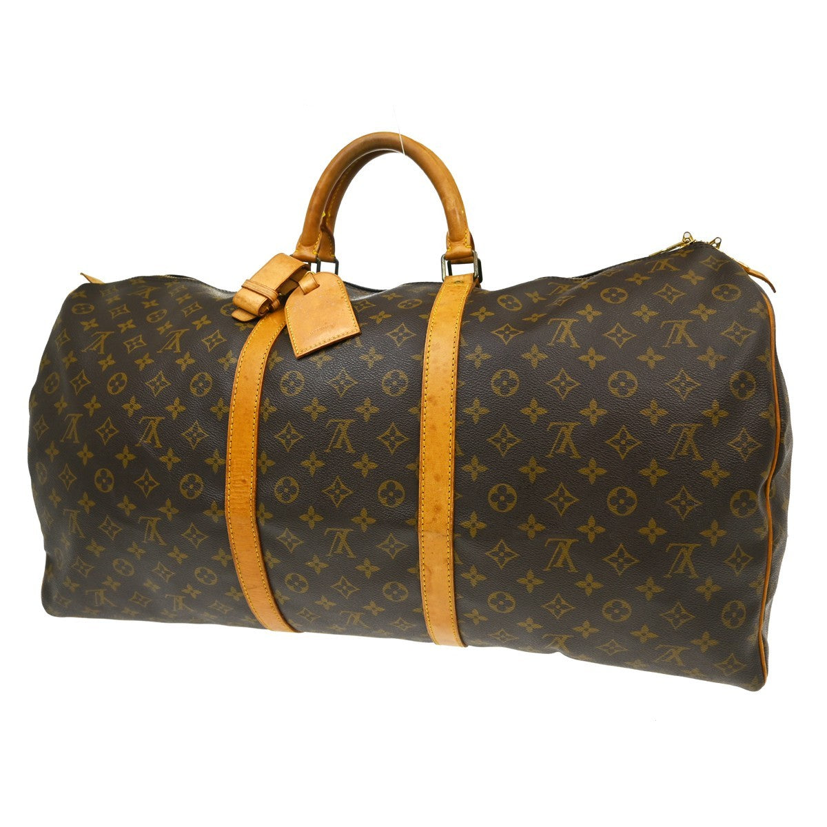 Louis Vuitton Keepall Bag Monogram Canvas Brown Canvas Travel Bag Bag (Authentic Pre-Loved)
