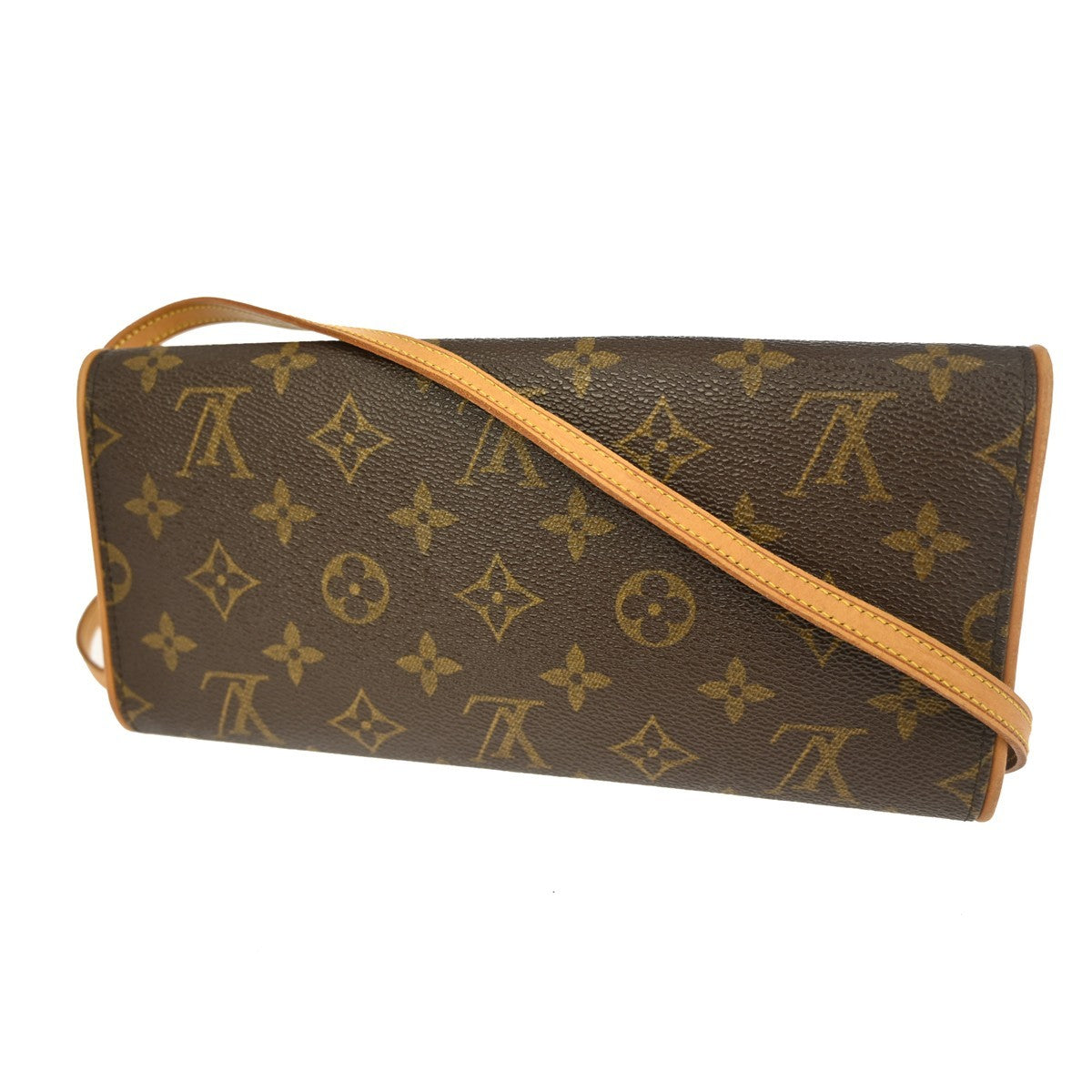 Louis Vuitton Twin Handbag Monogram Canvas Brown Canvas Clutche & Pouche Bag (Authentic Pre-Loved)