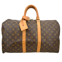 Louis Vuitton Louis Vuitton Keepall Bag Monogram Canvas Brown Canvas Travel Bag Bag (Pre-Loved)
