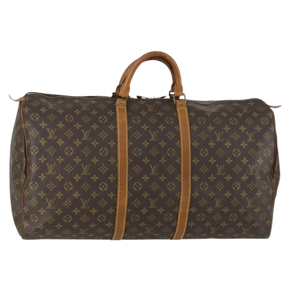 Louis Vuitton Keepall Bag Monogram Canvas Brown Canvas Travel Bag Bag (Pre-Loved)