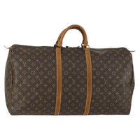 Louis Vuitton Keepall Bag Monogram Canvas Brown Canvas Travel Bag Bag (Pre-Loved)