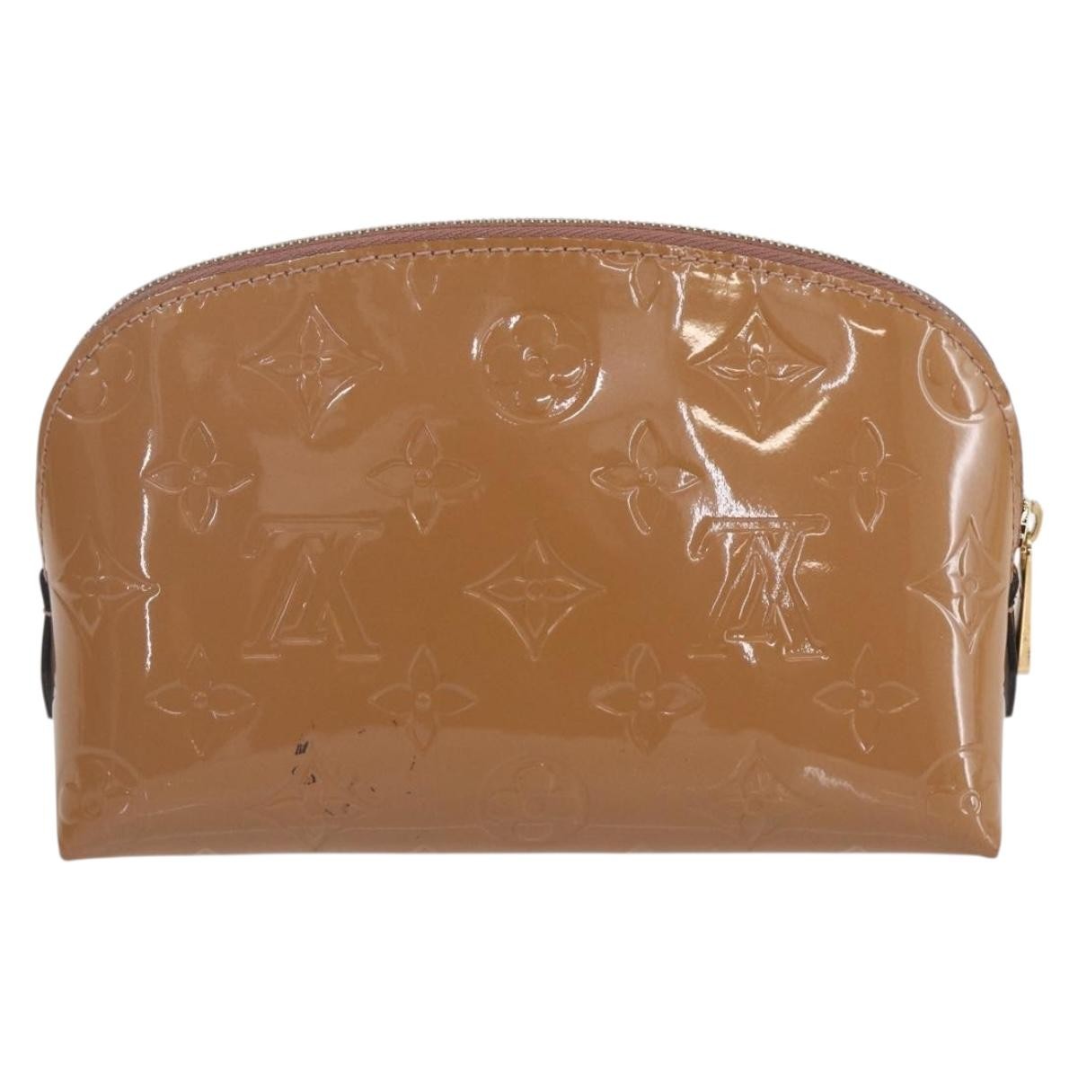 Louis Vuitton Cosmetic Pouch Monogram Vernis Brown Patent_Leather Clutche & Pouche Bag (Authentic Pre-Loved)